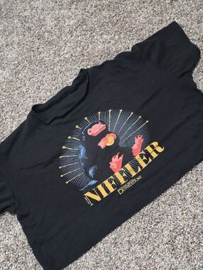 Niffler from Fantastic Beasts Black Cropped Tee Harry Potter